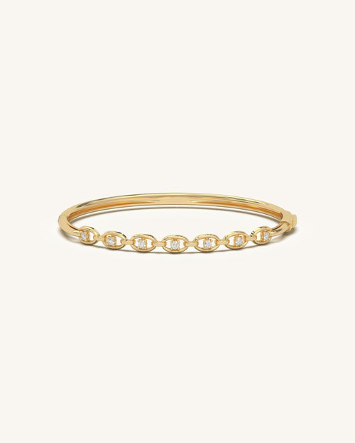 Oval Link Diamond Bracelet