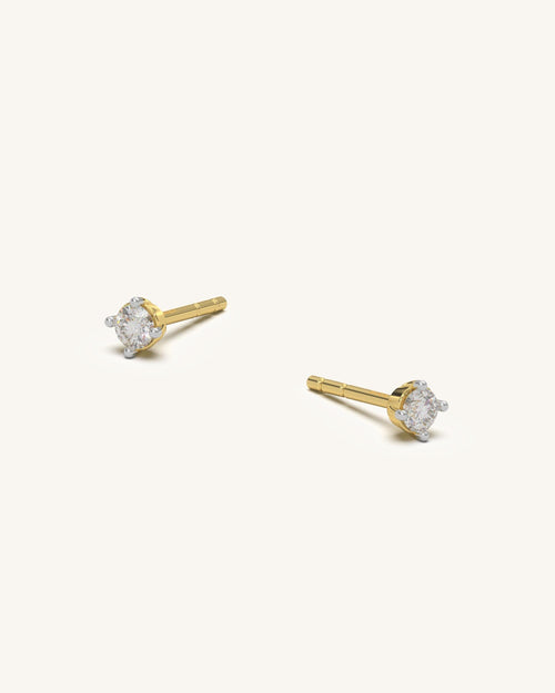 Four Prong Earrings