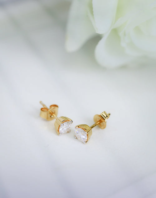 Four Prong Earrings