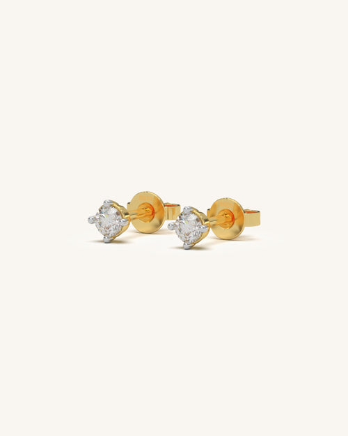 Four Prong Earrings