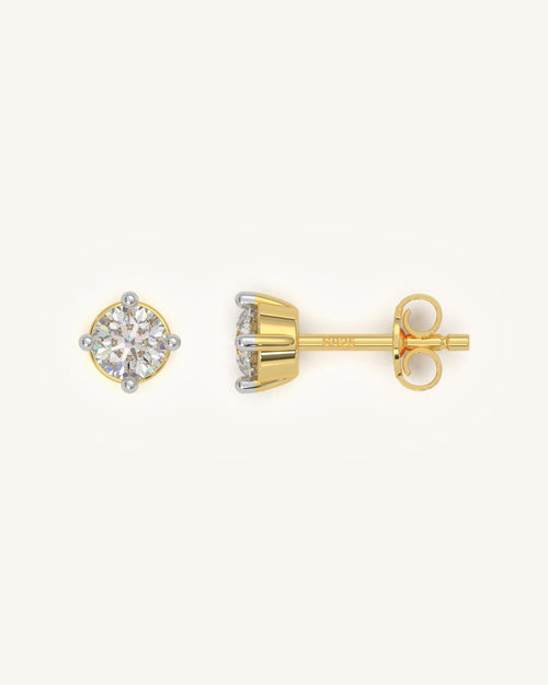Round Prong Earrings