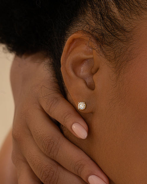 Round Prong Earrings