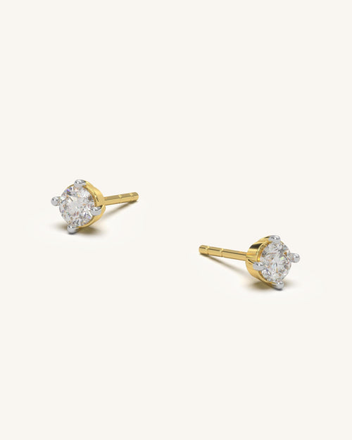 Round Prong Earrings