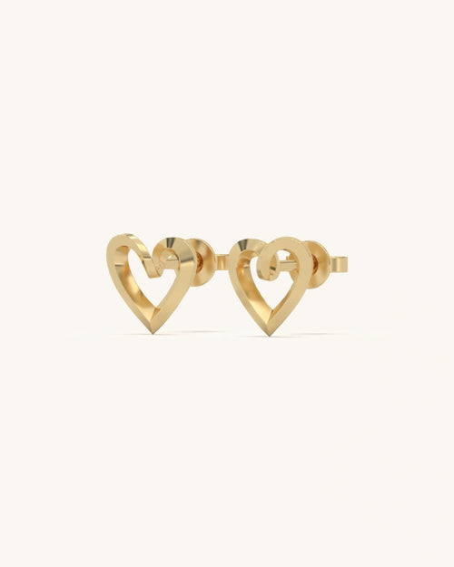 Shimmering Heart Studs