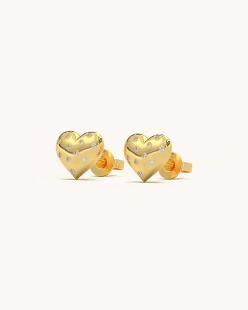 Heart Stud Earrings