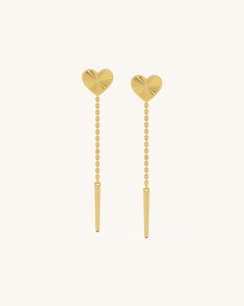 Drop Heart Earrings