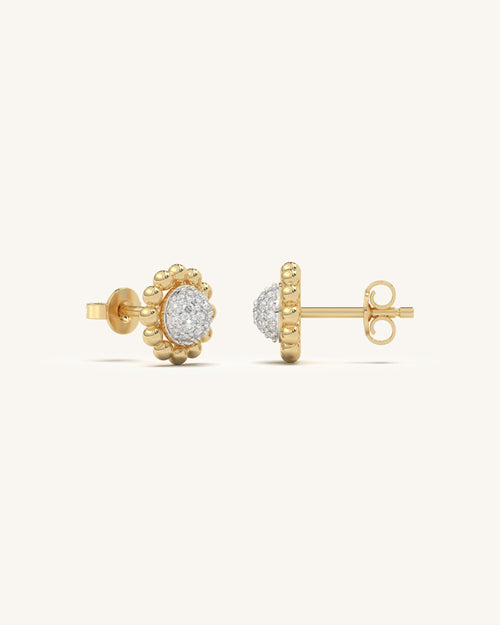 Beaded Stud Earrings