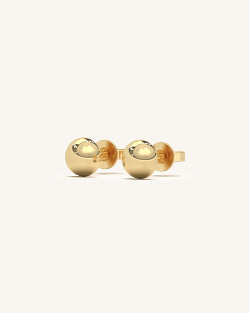Gold Plated Silver Ball Studs