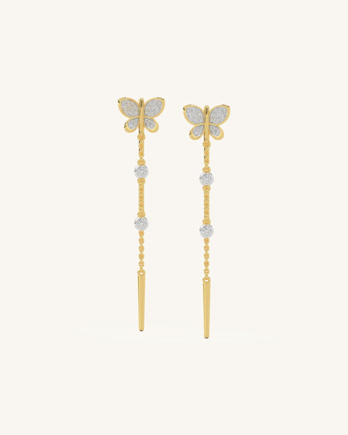 Butterfly Chain Drop Earrings