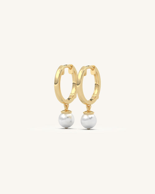 Hoop Pearl Earrings