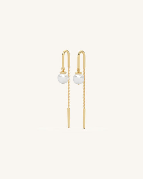 Pearl Chain Earrings