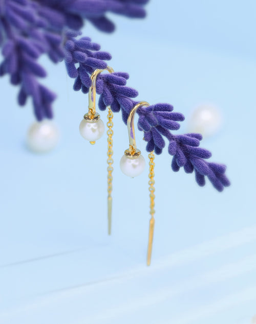 Pearl Chain Earrings