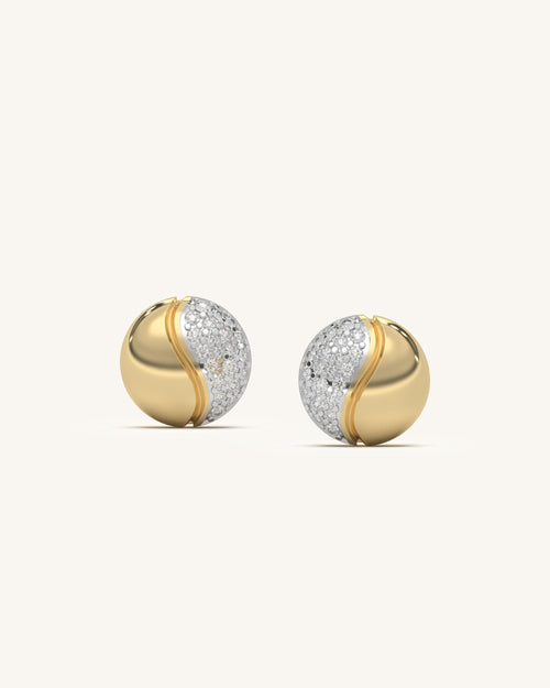Round Stud Earrings