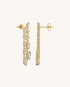 Teardrop Row Earrings