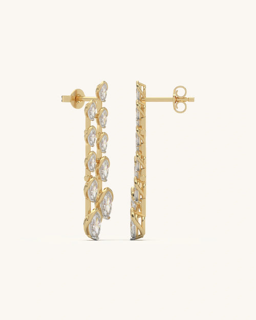 Teardrop Row Earrings
