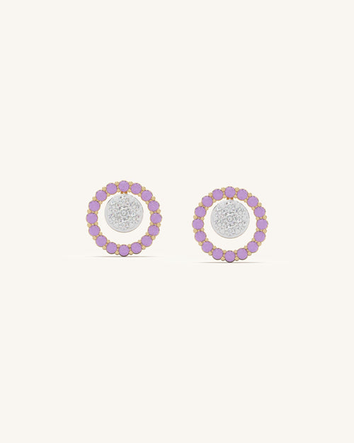 Pink Halo Stud Earrings