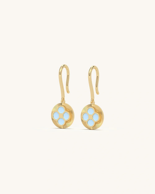 Aqua Bloom Earrings