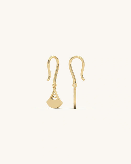 Emerald Fan Earrings
