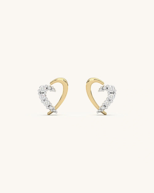Curved Heart Studs