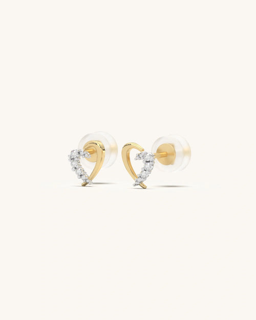 Curved Heart Studs