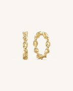 Wavy Gold Hoops