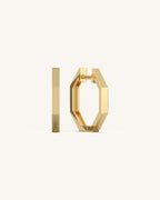 Octagonal Gold Hoops