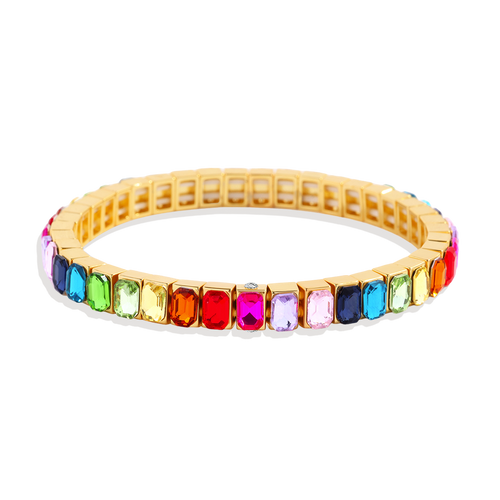 Rainbow Baguette Beaded Bracelet