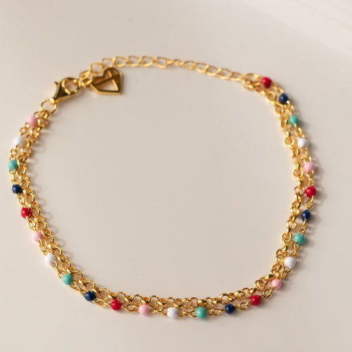 Rainbow Beaded Bracelet