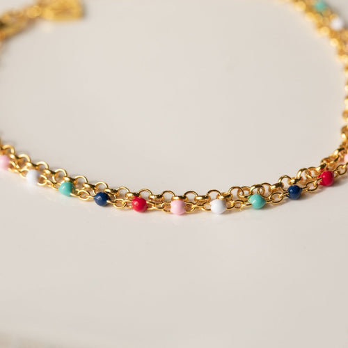Rainbow Beaded Bracelet