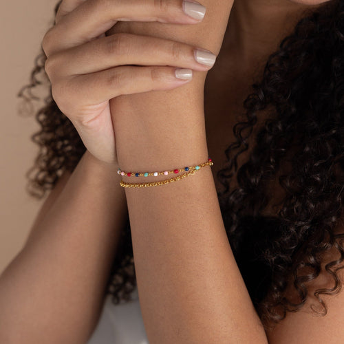 Rainbow Beaded Bracelet