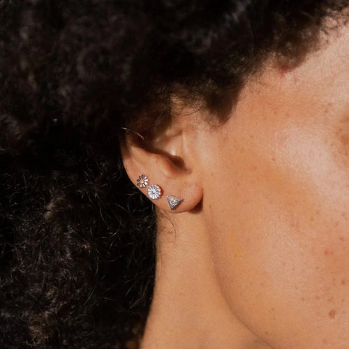 Recycled Silver Stud Earrings