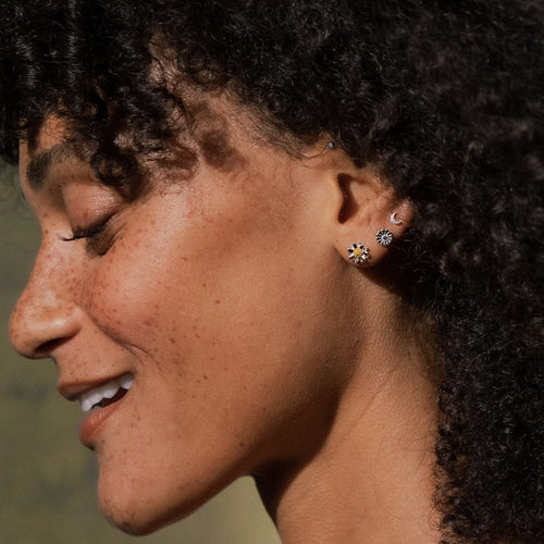Recycled Silver Stud Earrings
