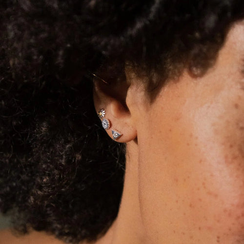 Recycled Silver Stud Earrings