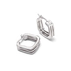 Recycled Silver Sisterhood Hoop Earrings