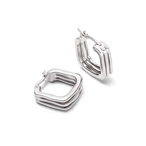 Recycled Silver Sisterhood Hoop Earrings