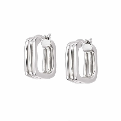 Recycled Silver Sisterhood Hoop Earrings