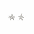 Recycled Silver Starfish Stud Earrings