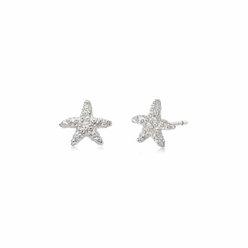 Recycled Silver Starfish Stud Earrings