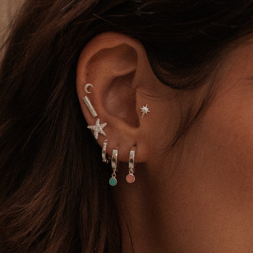 Recycled Silver Starfish Stud Earrings