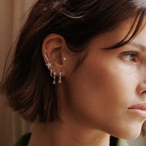 Recycled Silver Super Star Stud Earrings
