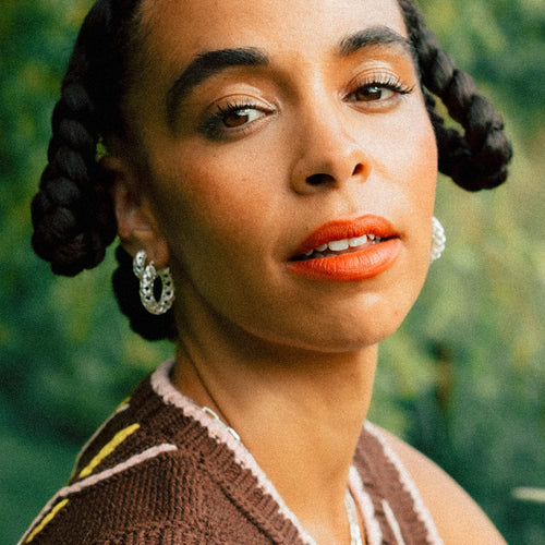 Recycled Silver Woven Hoop Earrings
