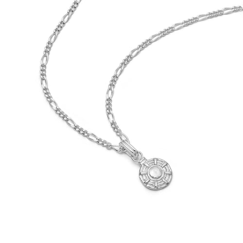 Recycled Sterling Silver Sun Pendant Necklace