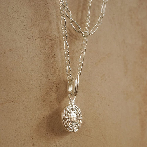 Recycled Sterling Silver Sun Pendant Necklace