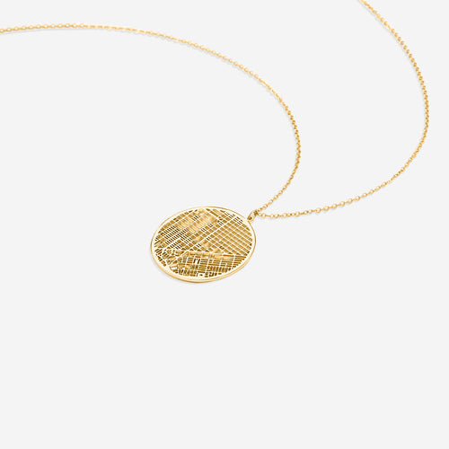 Custom Map Pendant Necklace