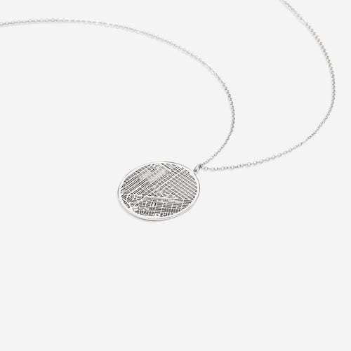 Custom Map Pendant Necklace