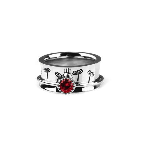 Dandelion Birthstone Spinning Fidget Ring