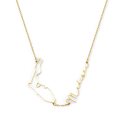 State Pride Name Necklace