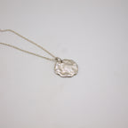 Sterling Silver Anchor Chain with Textured Pendant