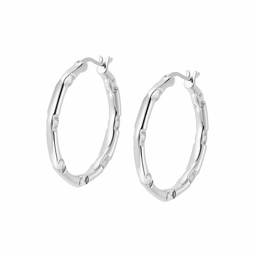 Sterling Silver Goddess Glow Hoop Earrings