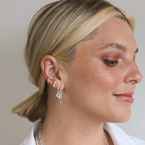 Sterling Silver Goddess Glow Hoop Earrings